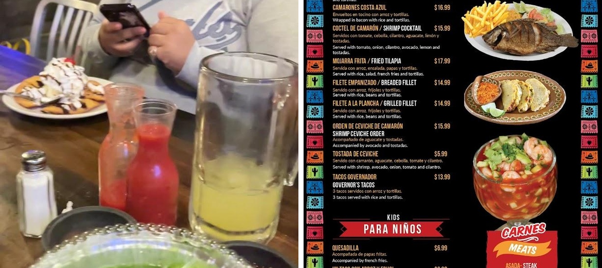Los Famosos Cocina Mexicana Menu