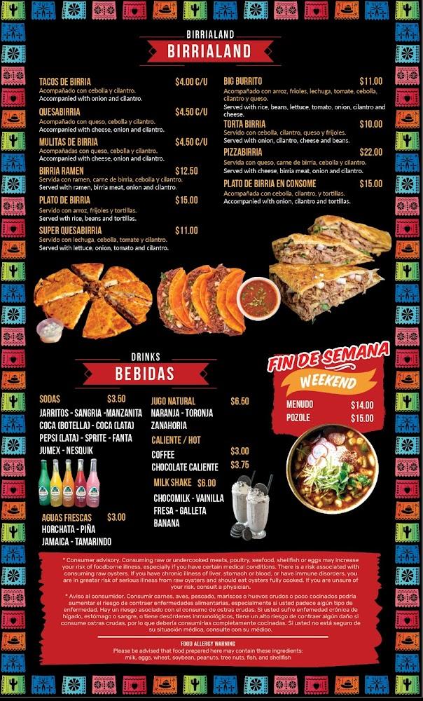 Los Famosos Cocina Mexicana Menu image 1